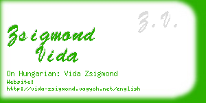 zsigmond vida business card
